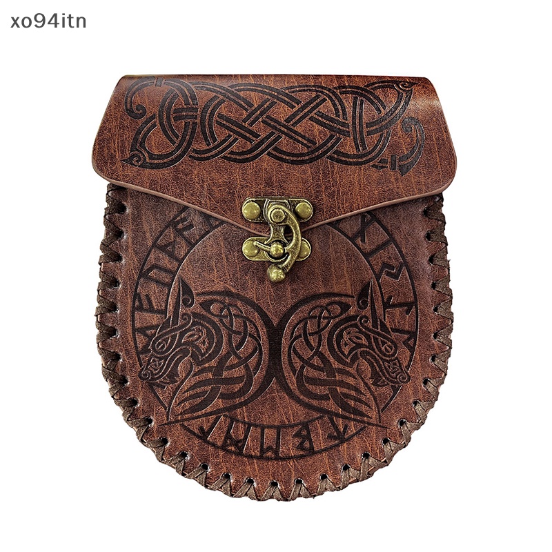 Túi Da Đựng Tiền Đeo Thắt Lưng Phong Cách Thời Trung Cổ