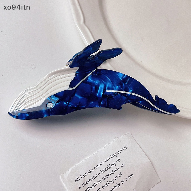 Kẹp Tóc Càng Cua Hình Cá Voi Xanh Dương Phổ Biến Cho Nữ