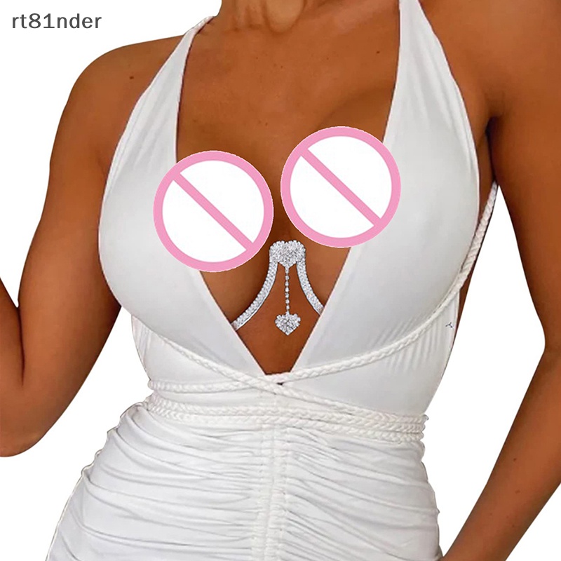Rt Dây Xích Đeo Ngực Đính Đá Hình Trái Tim Gợi Cảm Hỗ Trợ Mặc Bikini Đi Tiệc Cho Nữ n