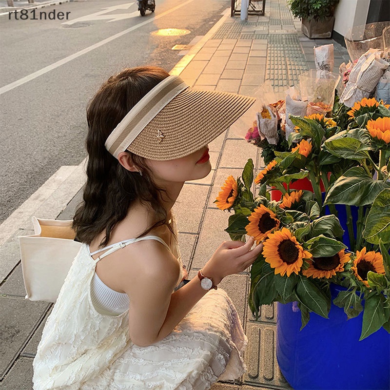 Rt Mũ Rơm Chống Nắng Hở Chóp Siêu Nhẹ Gấp Gọn Được Hợp Thời Trang Đi Biển Du Lịch Cho Nữ n