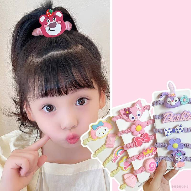 Set 5 Dây Cột Tóc Sanrio Lotso Melody StellaLou Dễ Thương Dành Cho Nữ