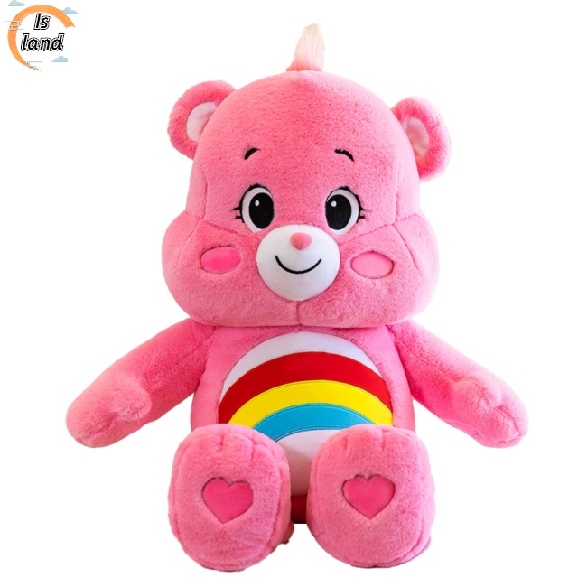 Thú Nhồi Bông Hình Gấu Thỏ Màu Cầu Vồng Dễ Thương 27cm