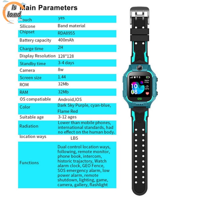 Đồng Hồ Thông Minh Z6 Màn Hình Cảm Ứng 1.44-inch Cho Bé Và Phụ Kiện