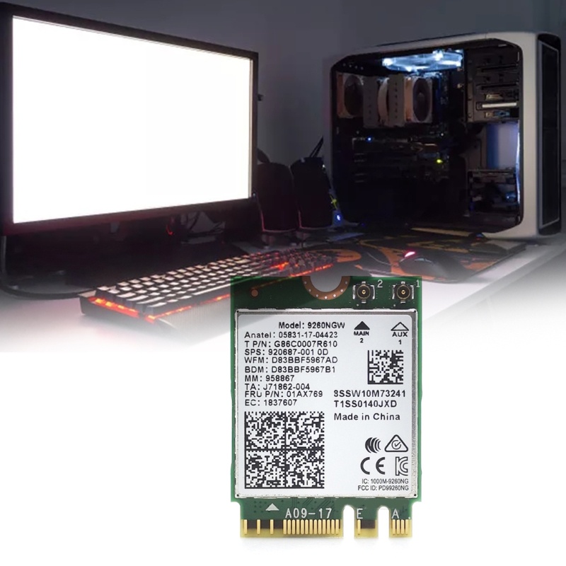 Thẻ WIFI Không Dây IWO BT5 0 9260NGW 9260AC 2 4G 5G 1730Mbps Giao Diện NGFF