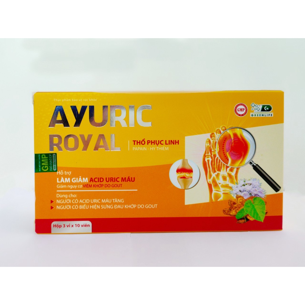 Thực phẩm hỗ trợ trị guot Ayuric Royal  Greenlife