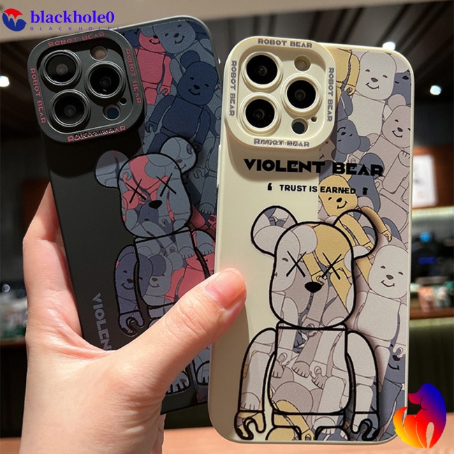 Ốp Điện Thoại Silicon Mềm Chống Sốc Họa Tiết Gấu Hoạt Hình Cho Iphone 14 13 12 11