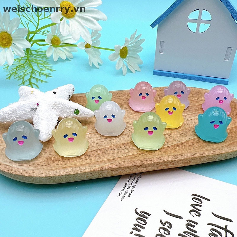 Set 2 Tượng Ma Dạ Quang Mini Bằng Nhựa Resin Trang Trí