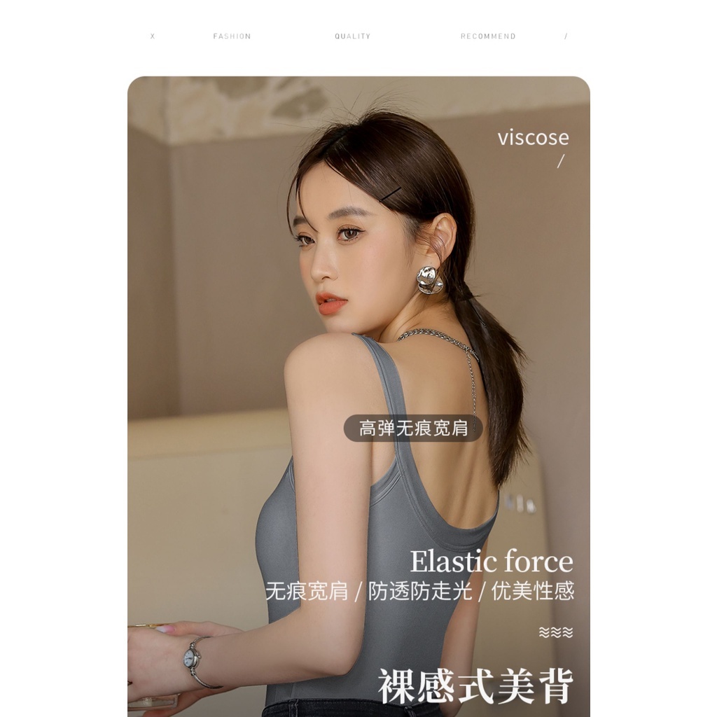 Áo Croptop Sát Nách 100% Cotton Có Mút Ngực Size S-XL