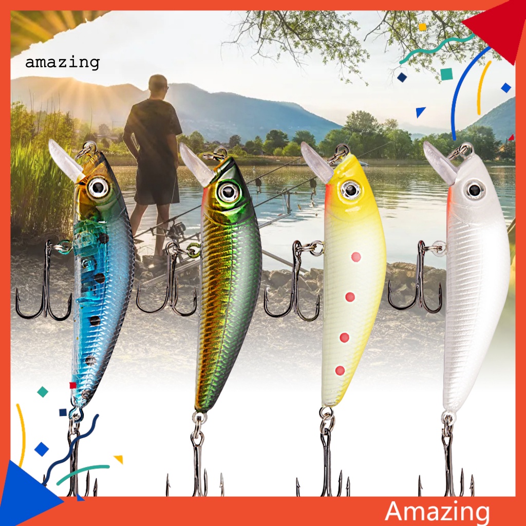 Mồi Giả Nhử Cá 3D Bằng Nhựa 9.5cm / 8g Gắn Kèm Móc Câu