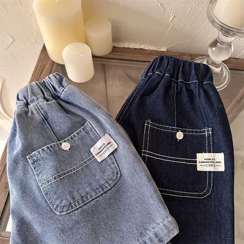 Hàng Mới Về Quần Short Denim Dáng Rộng Phong Cách Hàn Quốc Thời Trang Mùa Hè Cho Bé Trai Gái