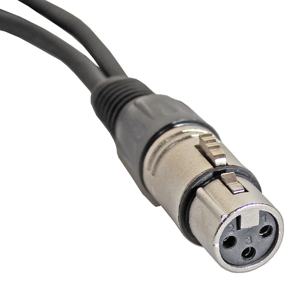 Durable Useful 1Ft Super Long Flexible Xlrs Pin 1 Female To Dual 2 Male Microphone Cable Audio Adaptor Cord [Q/11]