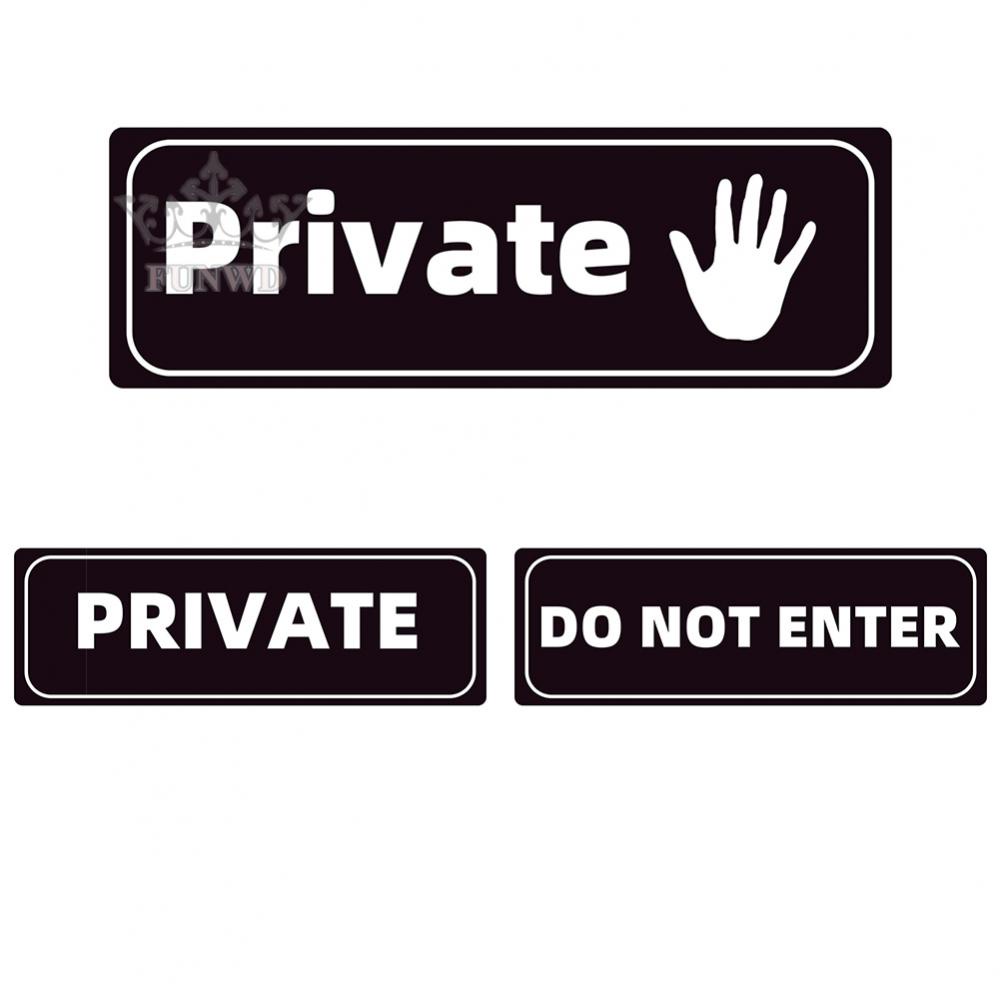 Bảng Hiệu Dán Cửa Riêng Tư - Thiết Kế Acrylic Màu Đen Dễ Lắp Đặt Và Sử Dụng