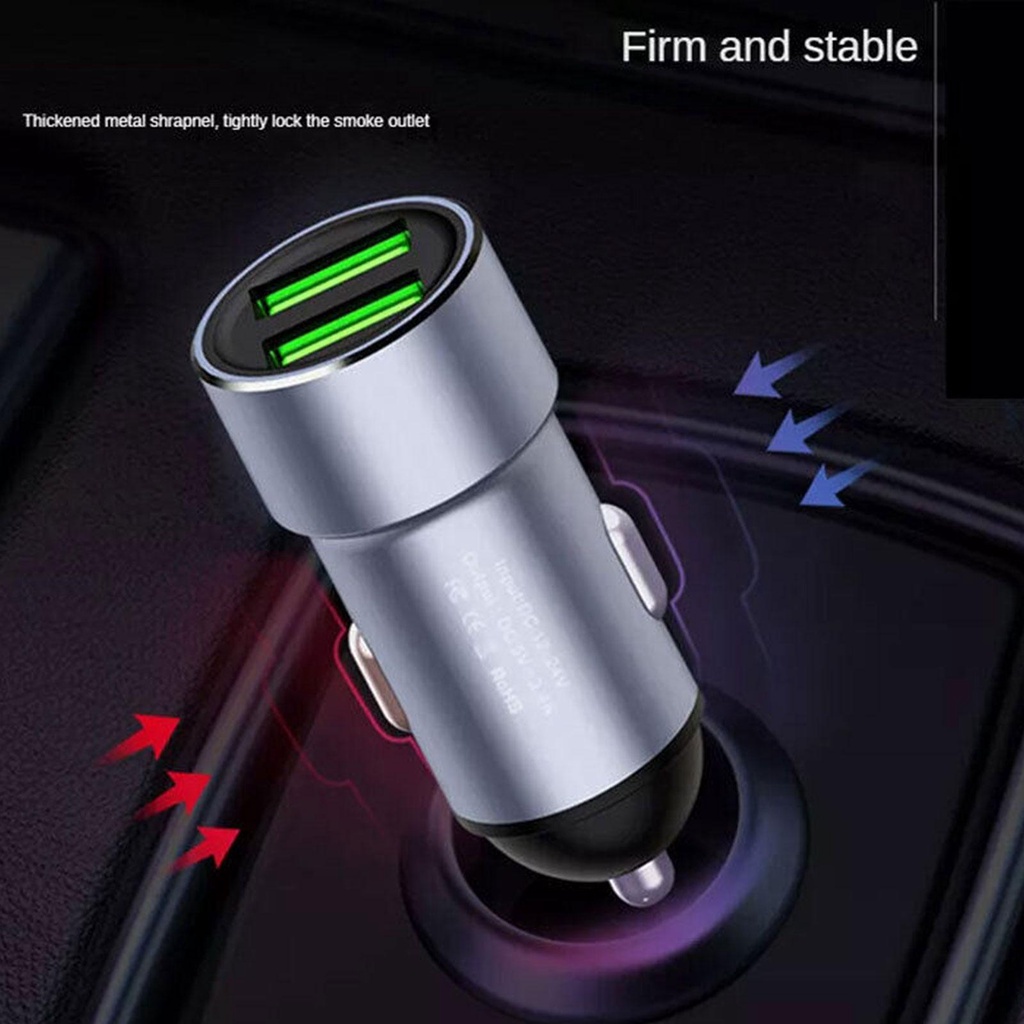 Sạc Nhanh S3E0 LED USB Hai CổNg Cho Xe Hơi