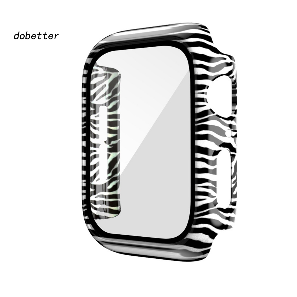 Ốp Bảo Vệ Mặt Đồng Hồ Thông Minh Bằng PC Chống Trầy Họa Tiết Da Báo Cho iWatch SE / 2 / 3 / 4 / 5 / 6