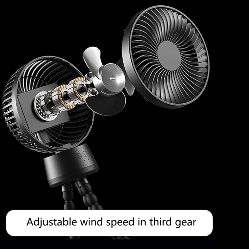 Quạt Điện Cầm Tay Có Thể Tháo Rời Kèm Giá Đỡ Ba Chân Gắn Đèn Ngủ Linh Hoạt