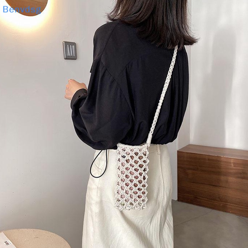 Benvdsg > Túi Đeo Vai / Đeo Chéo Đựng Điện Thoại Bằng Cotton Dệt Thời Trang Mùa Hè Dễ Phối Đồ