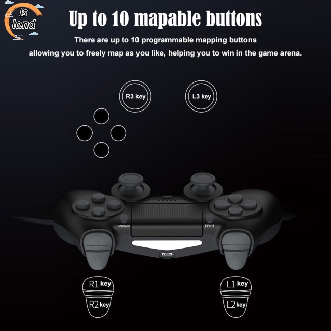Bộ Nút Bấm Điều Khiển Mở Rộng Thay Thế Chuyên Dụng Cho Tay Cầm Chơi Game Ps4