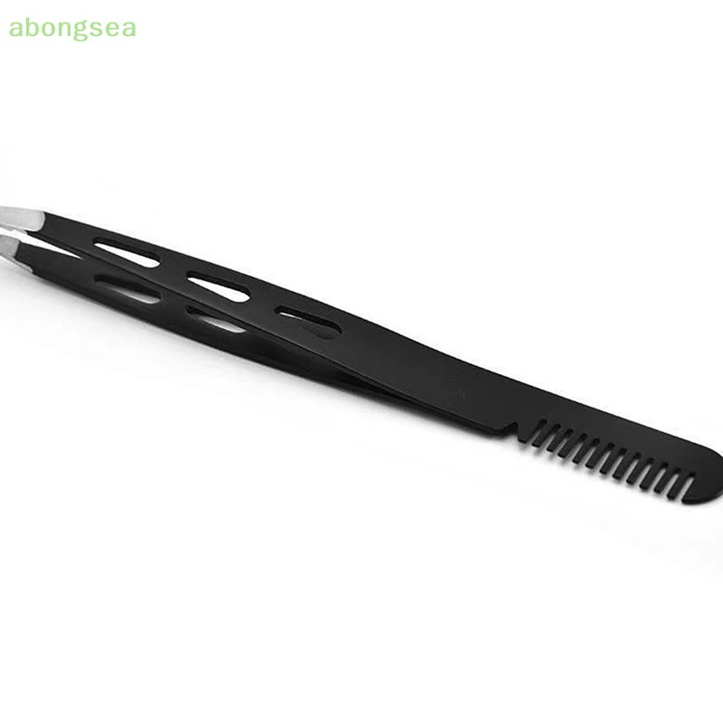 Nhíp Nhổ Lông Mày 2 Trong 1 Bằng Thép Không Gỉ Có Lược Chải