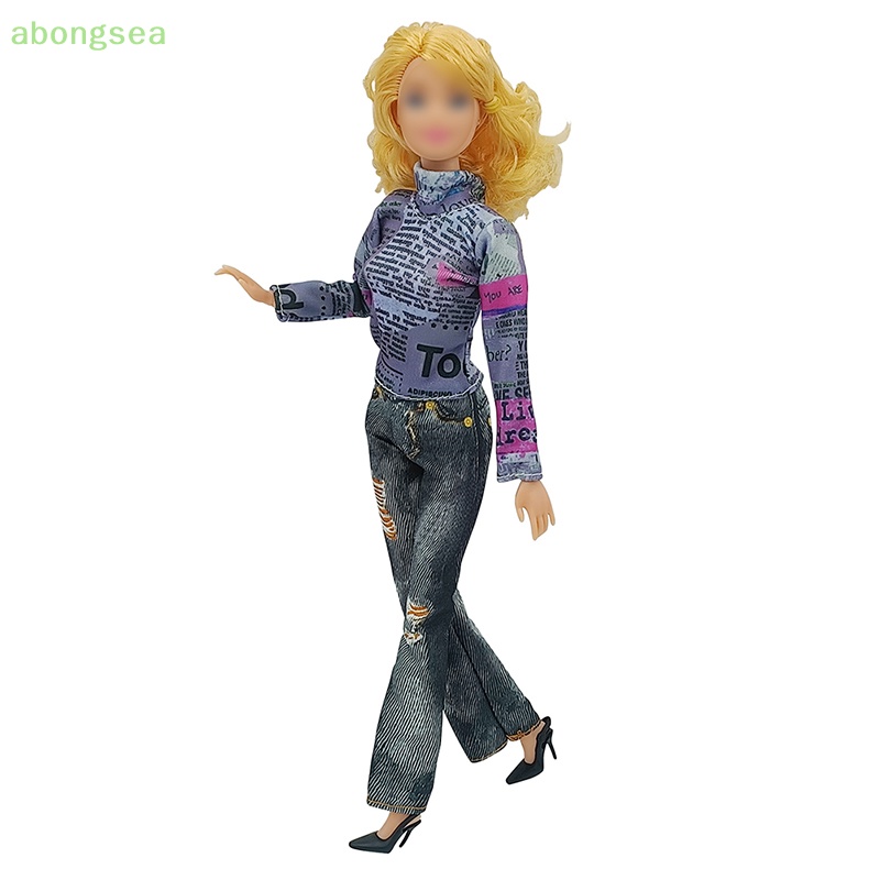 Abongsea Bộ Áo Và Chân Váy Xếp Ly Trên Và Dưới Cao Cấp Dành Cho Búp Bê