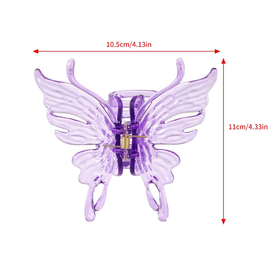 Kẹp Tóc Càng Cua Bằng Acrylic Trong Suốt Hình Bướm Đơn Giản Thời Trang Hàn Quốc Cho Nữ