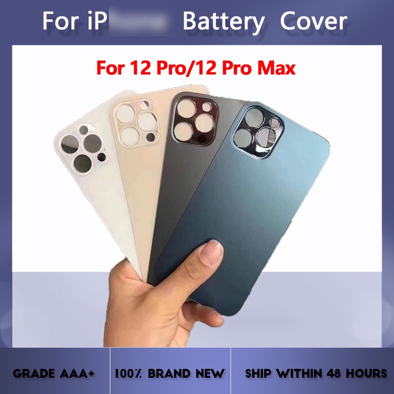 AAA + + + Dành Cho iPhone 12 Pro Max Mặt Sau Kính Pin Vỏ Cửa Thay Thế Có Logo Cho iPhone 12 Pro Max 