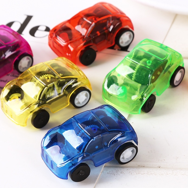 Mô Hình Xe Hơi Boomerang Mini Bằng Nhựa Trong Suốt Chống Vỡ Màu Kẹo Dễ Thương Cho Bé