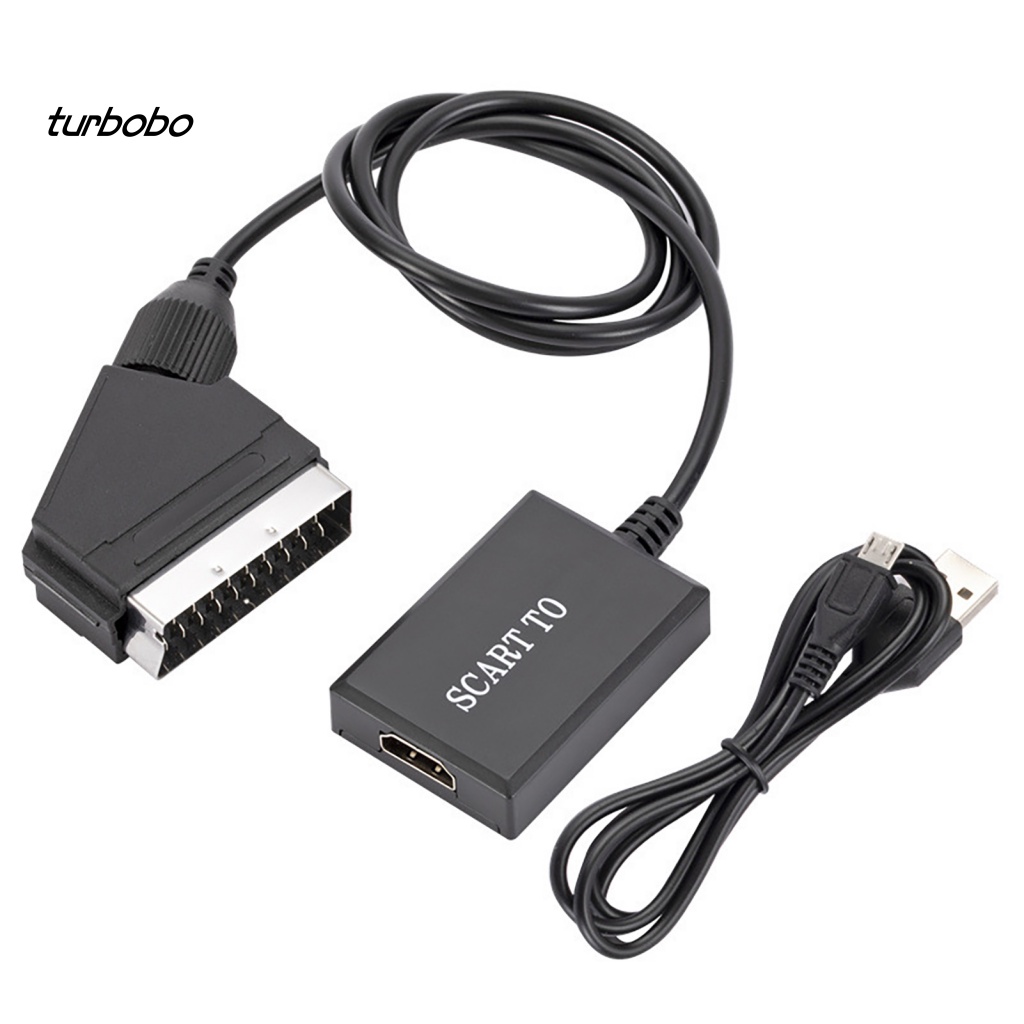 Turbobo Bộ Chuyển Đổi Tín Hiệu Video Kỹ Thuật Số SCART Sang HDMI 1080P Cho Máy Tính