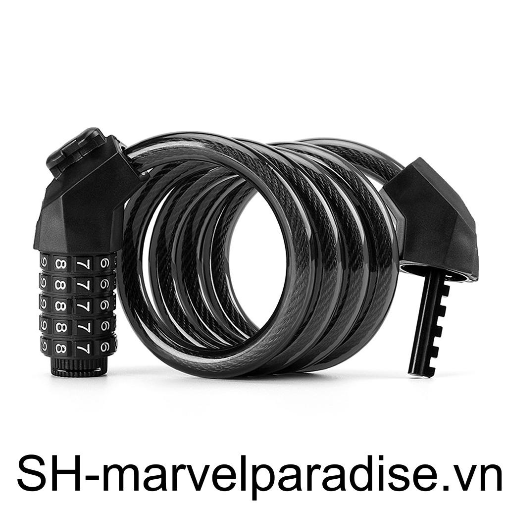 Khóa Mật Khẩu 5 Số Dây Thép Dành Cho Xe Đạp