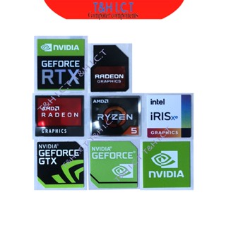 1 tem logo Card đồ hoạ AMD Radeon Graphics, AMD Ryzen, AMD Radeon, Nvidia Geforce, GTX, RTX, iRISxe cho Laptop, PC