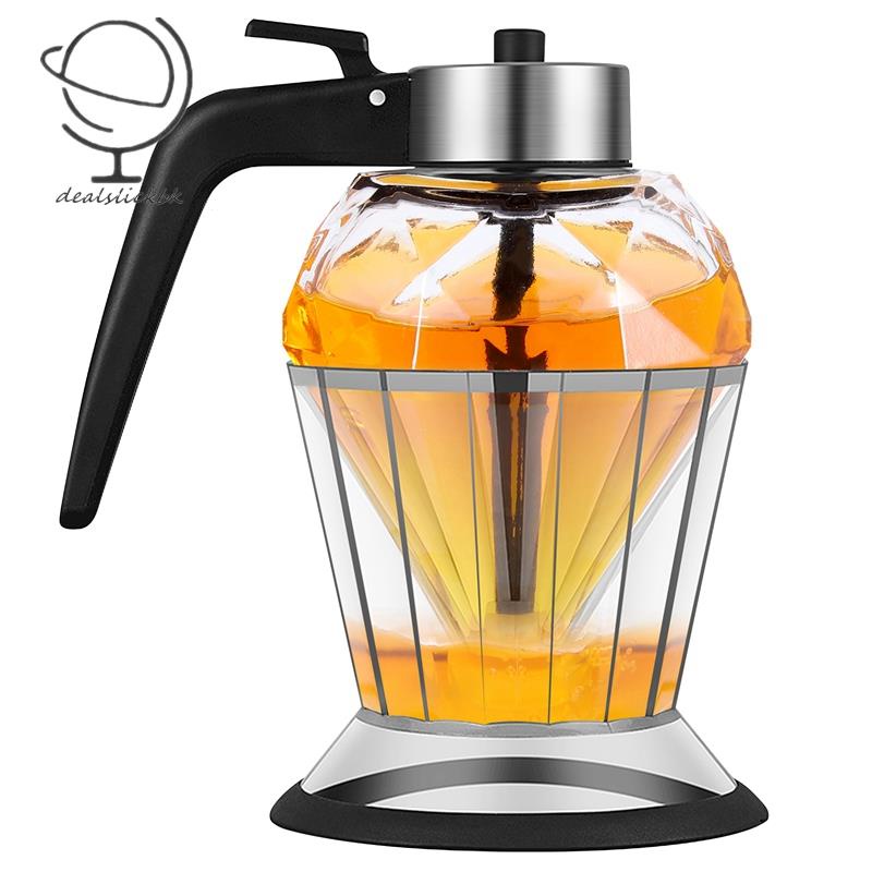 Máy phân phối dầu ô liu Chai thủy tinh , Máy phân phối lọ mật ong , Chai thủy tinh cho nhà bếp , Nồi dầu không nhỏ giọt có chân đế