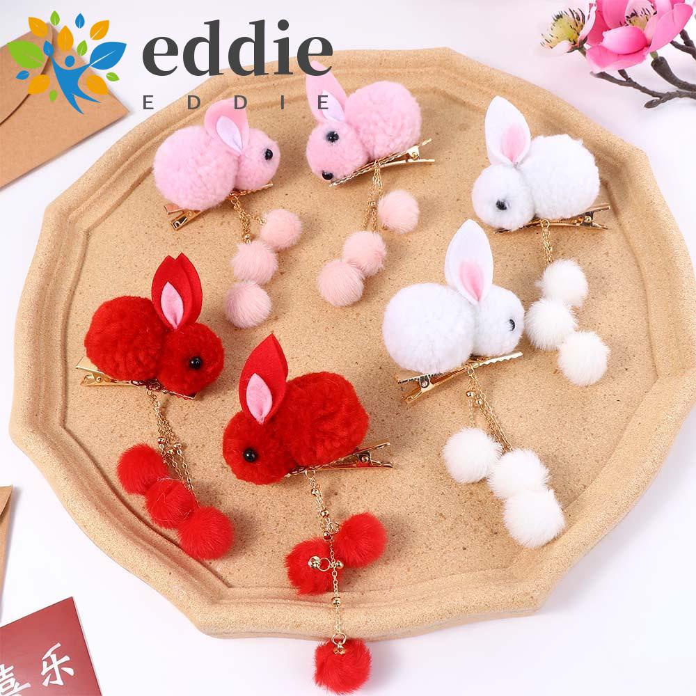 Kẹp Tóc Dây Xích Dài Gắn Quả Bông Phong Cách Retro 26Eddie