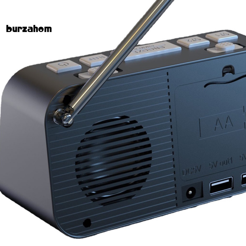Đồng Hồ Báo Thức Kiêm Đài FM / DAB Kỹ Thuật Số Màn Hình LED Hai Cổng USB Có Thể Điều Chỉnh Âm Lượng