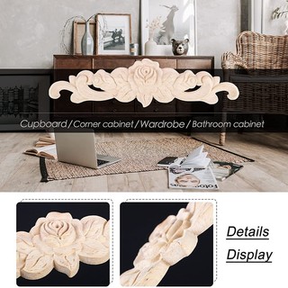 Set 10 Miếng Gỗ Chạm Khắc Hoa Trang Trí Nội Thất