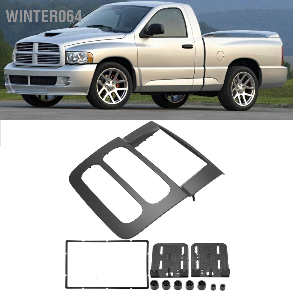 Winter064 2DIN Radio Stereo Fascia Khung Dash CD Bảng Viền Thay Thế Cho Dodge Ram Xe Tải 2002‑2005