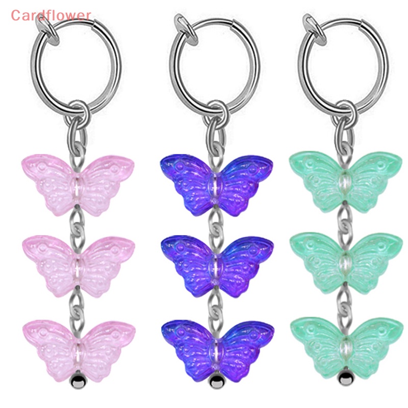 < Cardflower > Khuyên Rốn Hình Bướm Tua Rua Đính Đá Trang Sức Toàn Thân Thời Thượng Cho Nữ