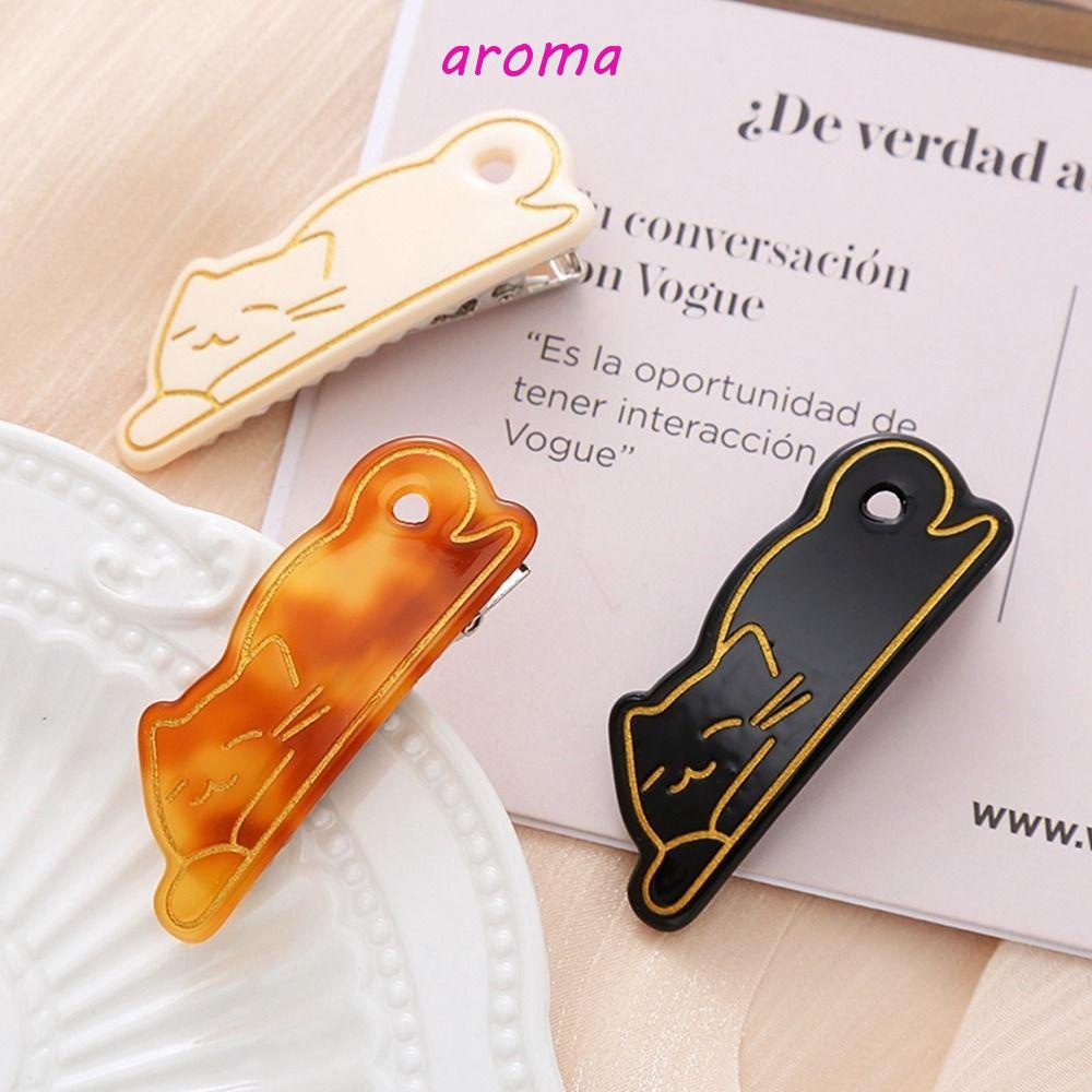 Kẹp Tóc Hình Mèo Hoạt Hình Phong Cách Retro Thời Trang Cho Nữ