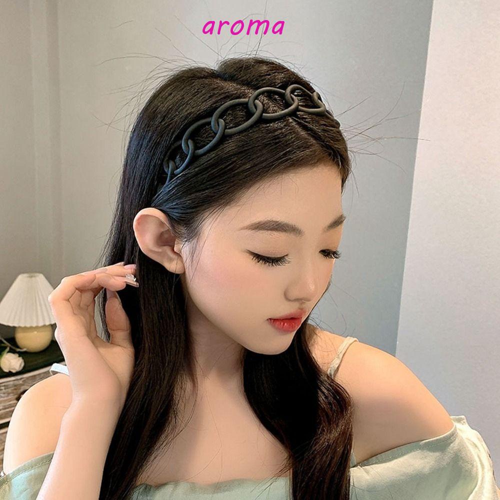 Băng Đô Bện Răng Chống Trượt Màu Sắc Ngọt Ngào Phong Cách Hàn Quốc Cho Nam Nữ