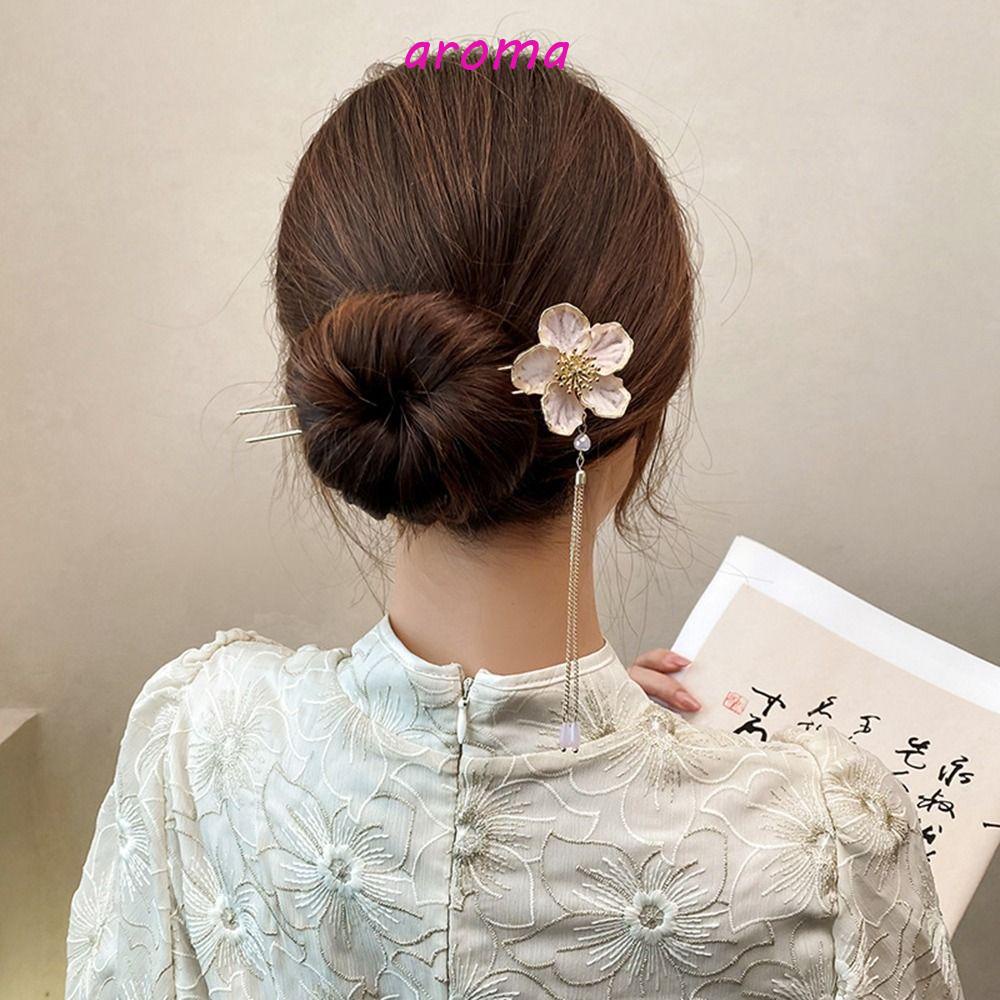 Trâm Cài Tóc Chữ U Phối Tua Rua Phong Cách Hanfu Thời Trang Cho Nữ