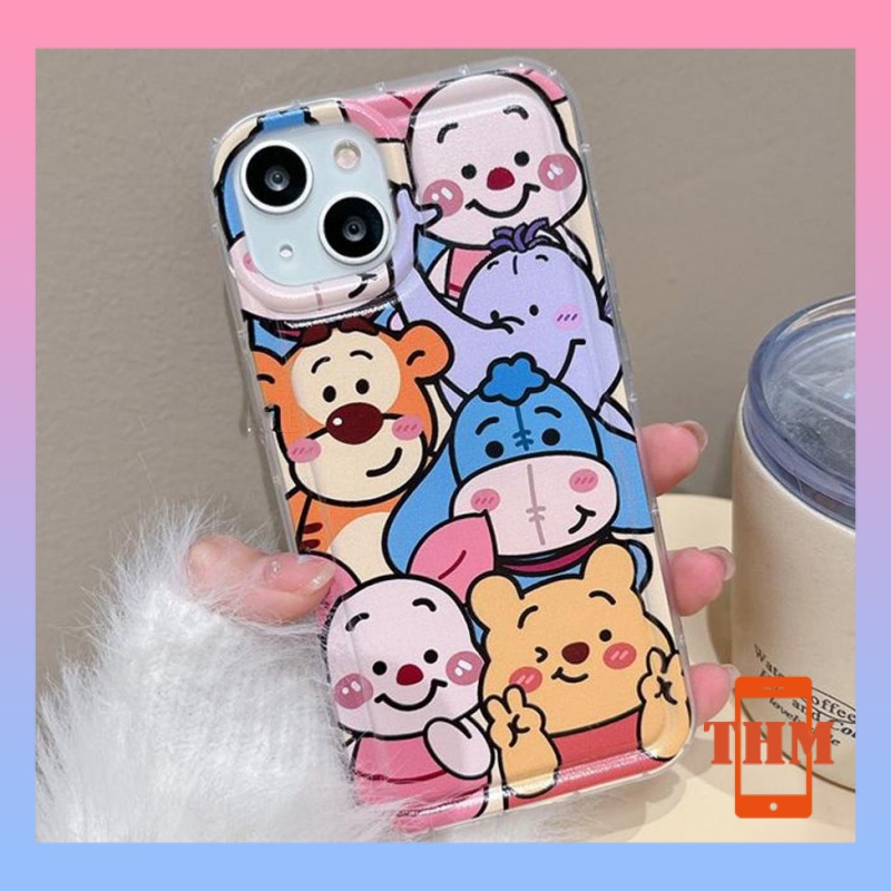 Ốp lưng iphone Hoạt hình gấu dâu tây, gia đình cao bồi, túi khí chống rơi, vỏ mềm trong suốt Cho Iphone 6 / 6S / 6splus / se / 7 / 7plus / 8 / 8plus / X / xs / xsmax / 11 / 12 / 13 / 14 / Plus / pro / pro max-733