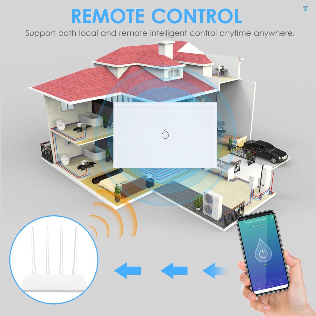GOOGLE Bảng Công Tắc Điều Khiển Sưởi Ấm Thông Minh Sử Dụng WIFI Điều Khiển Bằng Giọng Nói