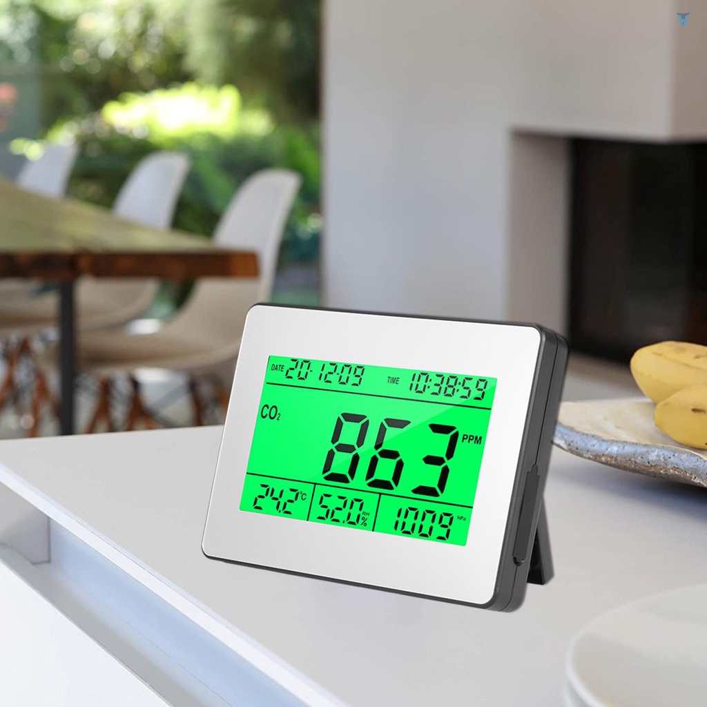 Thiết Bị Đo Chất Lượng Không Khí Carbon Dioxide 5.5-inch LCD 5.5-inch Có Giá Đỡ Gắn Tường Tiện Dụng