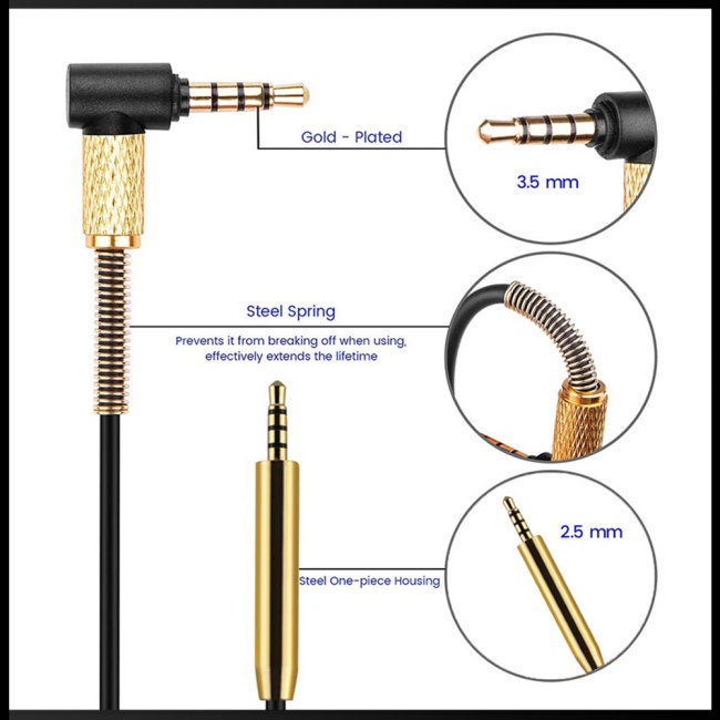 Dây Cáp Lò Xo Mở Rộng Thay Thế Cho Tai Nghe Qc45 Qc35 Qc25 700 Oe2 Oe2i