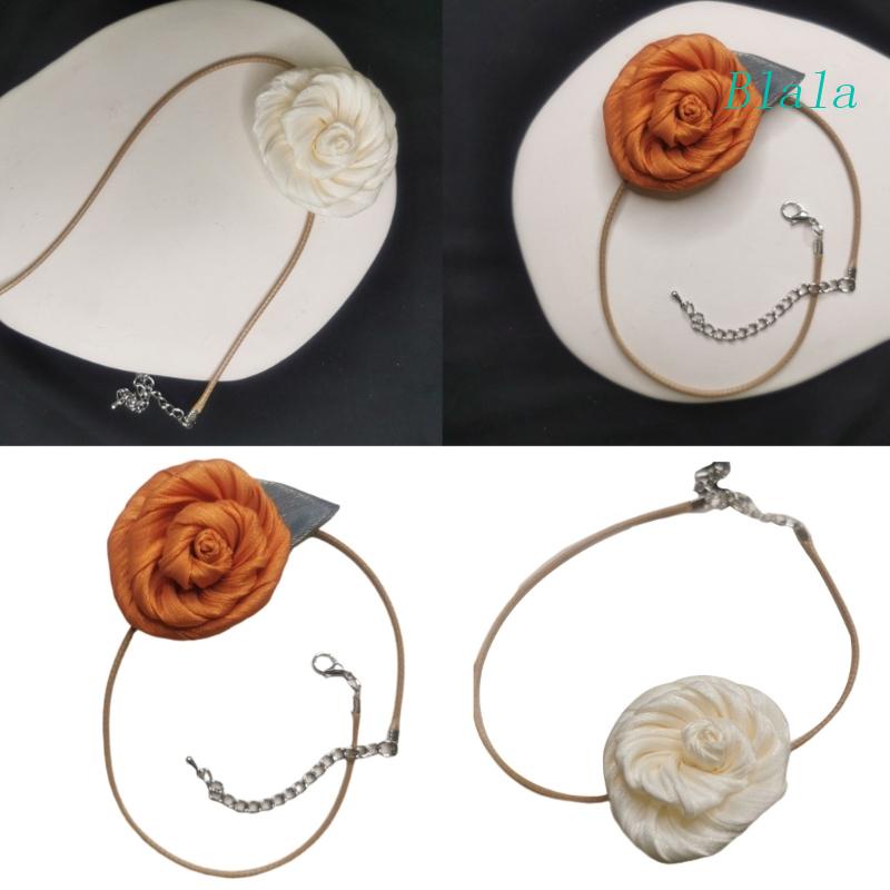 Dây Chuyền Hoa Vải Phong Cách Boho Thời Trang