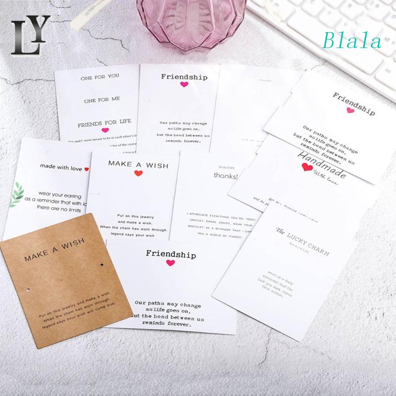 Bộ 100 Thẻ Giấy Bọc Trang Sức In Chữ Best Handmade Độc Đáo DIY