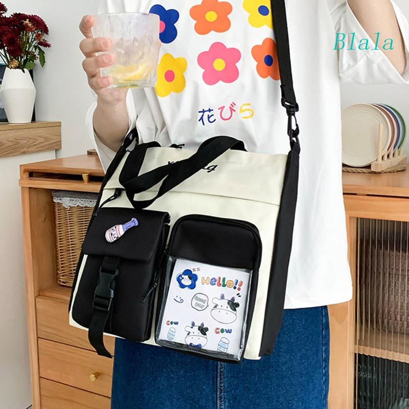 Túi Đeo Chéo Vai Bằng Nylon Có Nhiều Túi Dành Cho Học Sinh