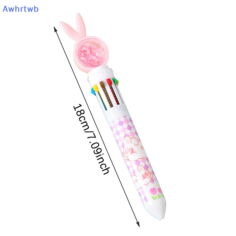 Bút Bi 10 Màu Trong Suốt Họa Tiết Hoạt Hình Đáng Yêu Mới
