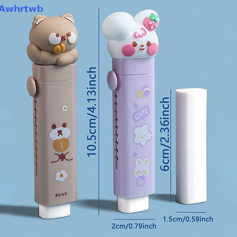 1 Bộ Gôm Tẩy Bút Chì Dạng Đẩy Họa Tiết Hoạt Hình Dễ Thương Mới