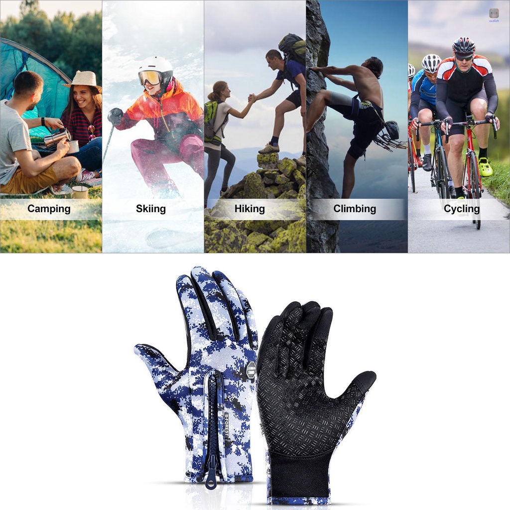 Găng Tay Giữ Ấm Có Khóa Kéo Cho Nam Nữ