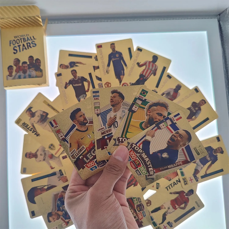 Football Ballsuperstar Gold Cards Star Limited Signature Collection Soccer Card Children Fans Gift