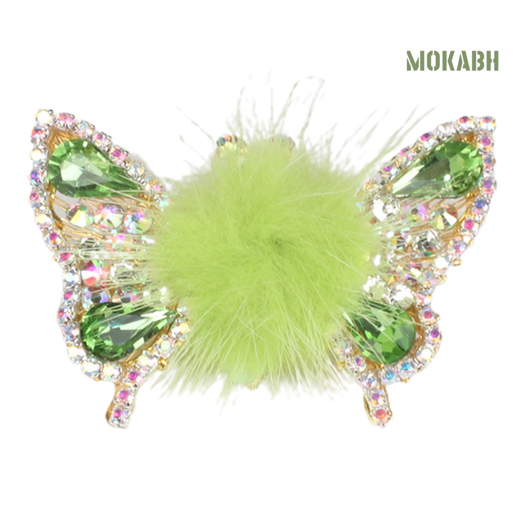 Kẹp Tóc Hình Bướm Bằng Kim Loại Đính Đá Lấp Lánh